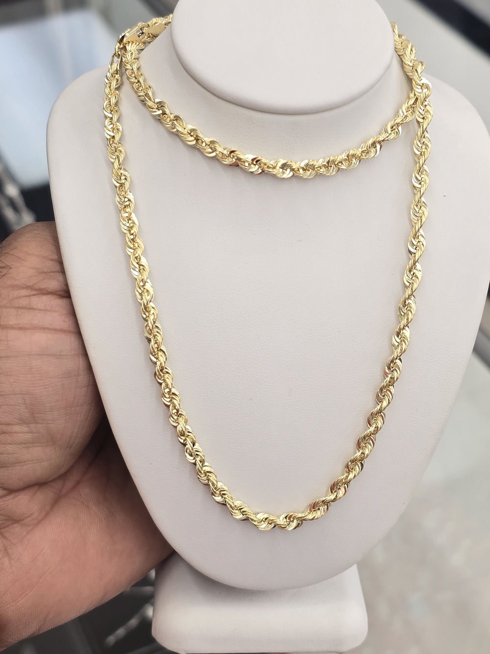 10k Real Gold Rope Chain 4mm 20 Inches - Picture 9 of 9